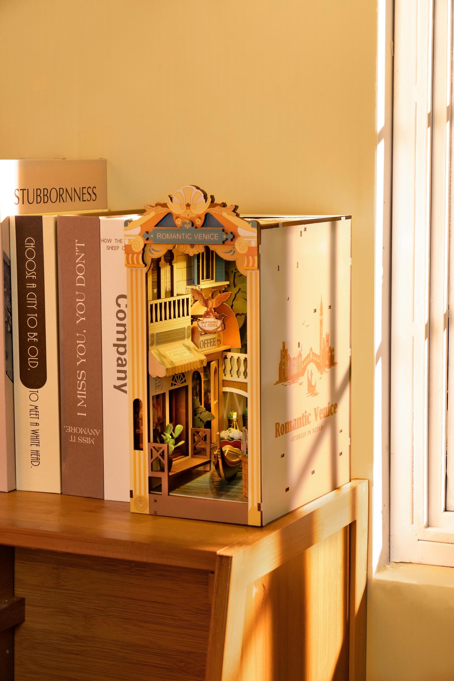 Build Your Own Book Nook, Doll House DIY Kit, Model Set, Miniature Book Nook Craft Kit for Adults, Mini Diorama Room, Romantic Venice