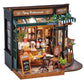 Build Your Own Bistro Bar Restaurant, Doll House DIY Kit, Model Set, Miniature Shop Craft Kit for Adults, Mini Diorama Shop with Furniture