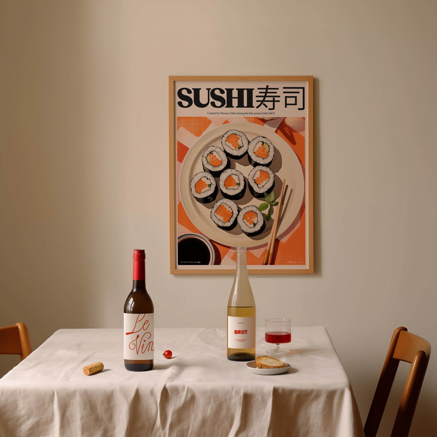 Sushi Art Print, Japanese Food Wall Decor, Fun Kitchen Poster for Sushi Lovers, Sushi Prints, Kitchen Art, Kitchen Prints