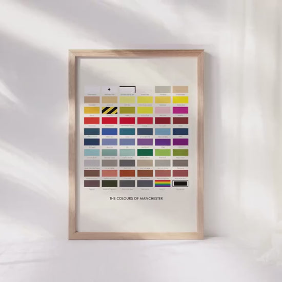 The Colours Of Manchester Print, City Of Manchester Print, Manchester, Manchester Print Unframed, A4 A3 A2, Manchester, Love Manchester