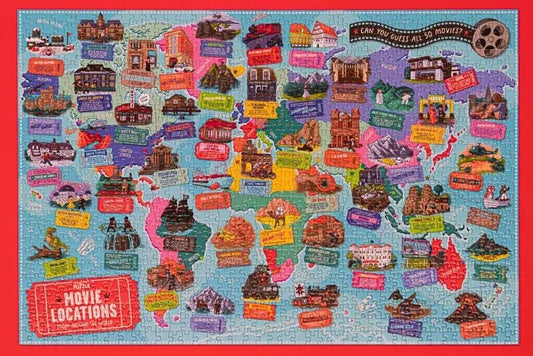 Movie Locations Jigsaw Puzzle Fun Movie Gift Movie Themed 1000 Pieces