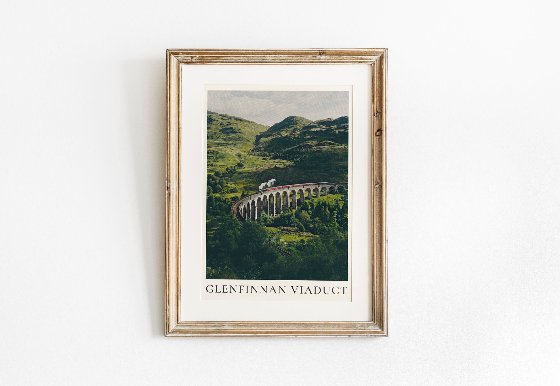 Scotland art print, Glenfinnan Viaduct Print, Oil Paint Style, Scotland, Glenfinnan, Steam Train wall art, Scotland Wall Decor, Landscape,