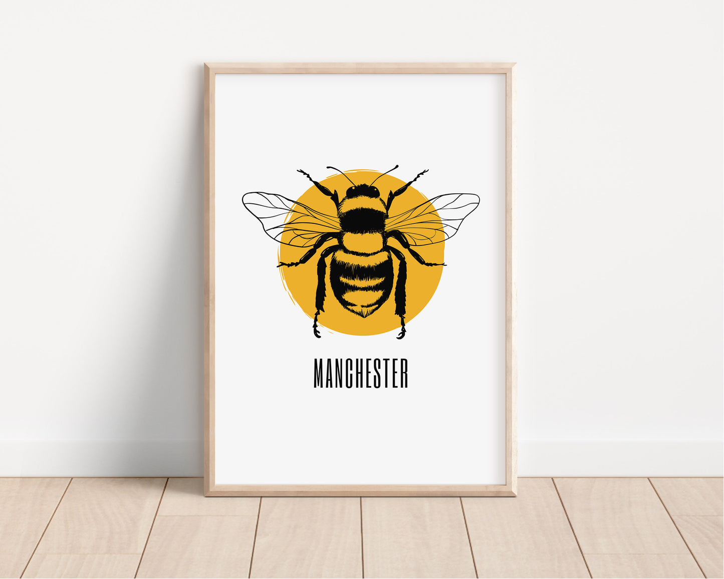 Manchester Bee Print, Manchester City Art Print, Manchester Bee,  Manchester Print Unframed, A5/A4/A3/A2, Manchester Bee, Love Manchester,