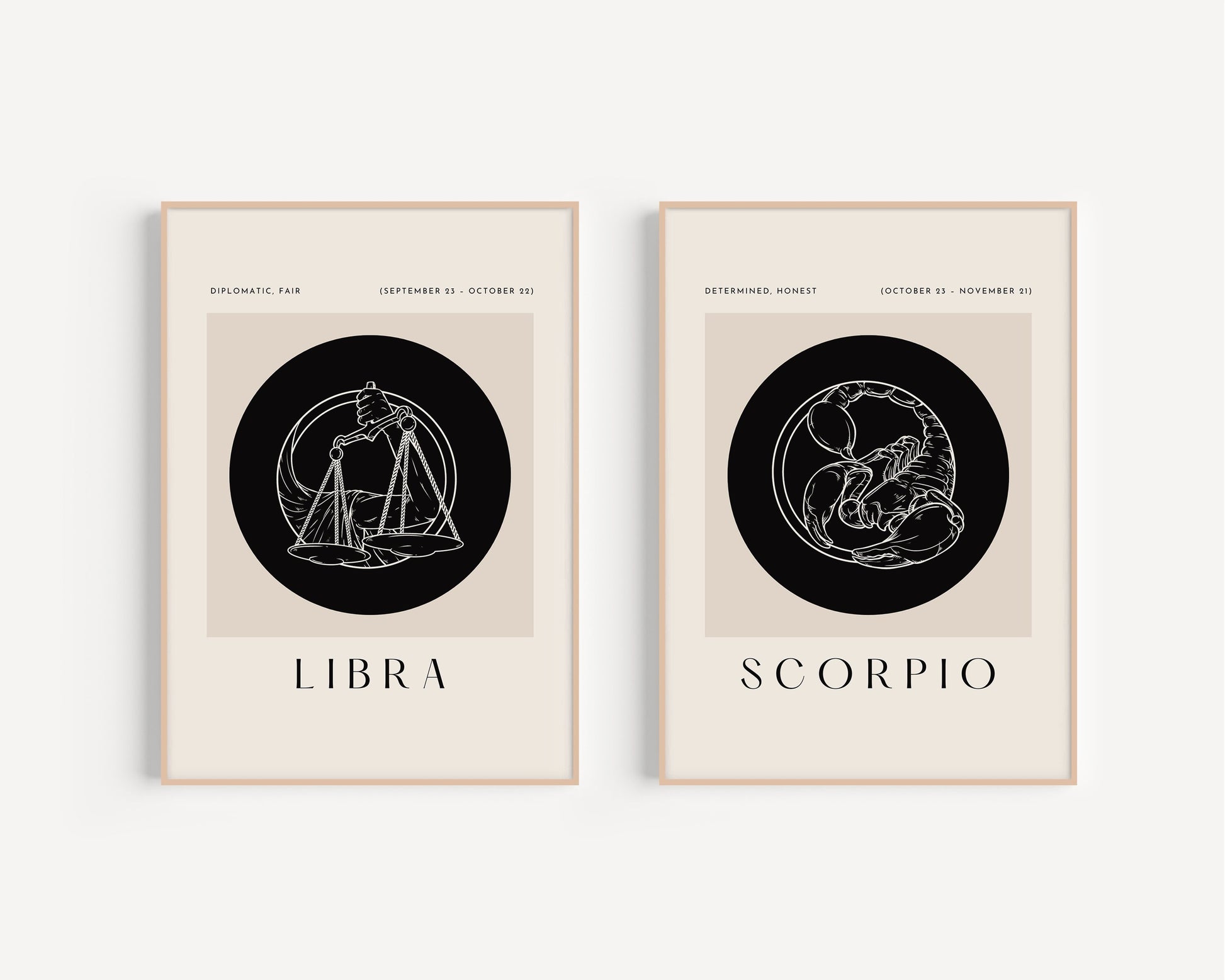 7x5/A4/A3 Zodiac Art Prints, Star Signs Wall Art, Zodiac Prints, Aesthetic Prints, Star signs Wall Decor, Zodiac Posters, Different Zodiacs