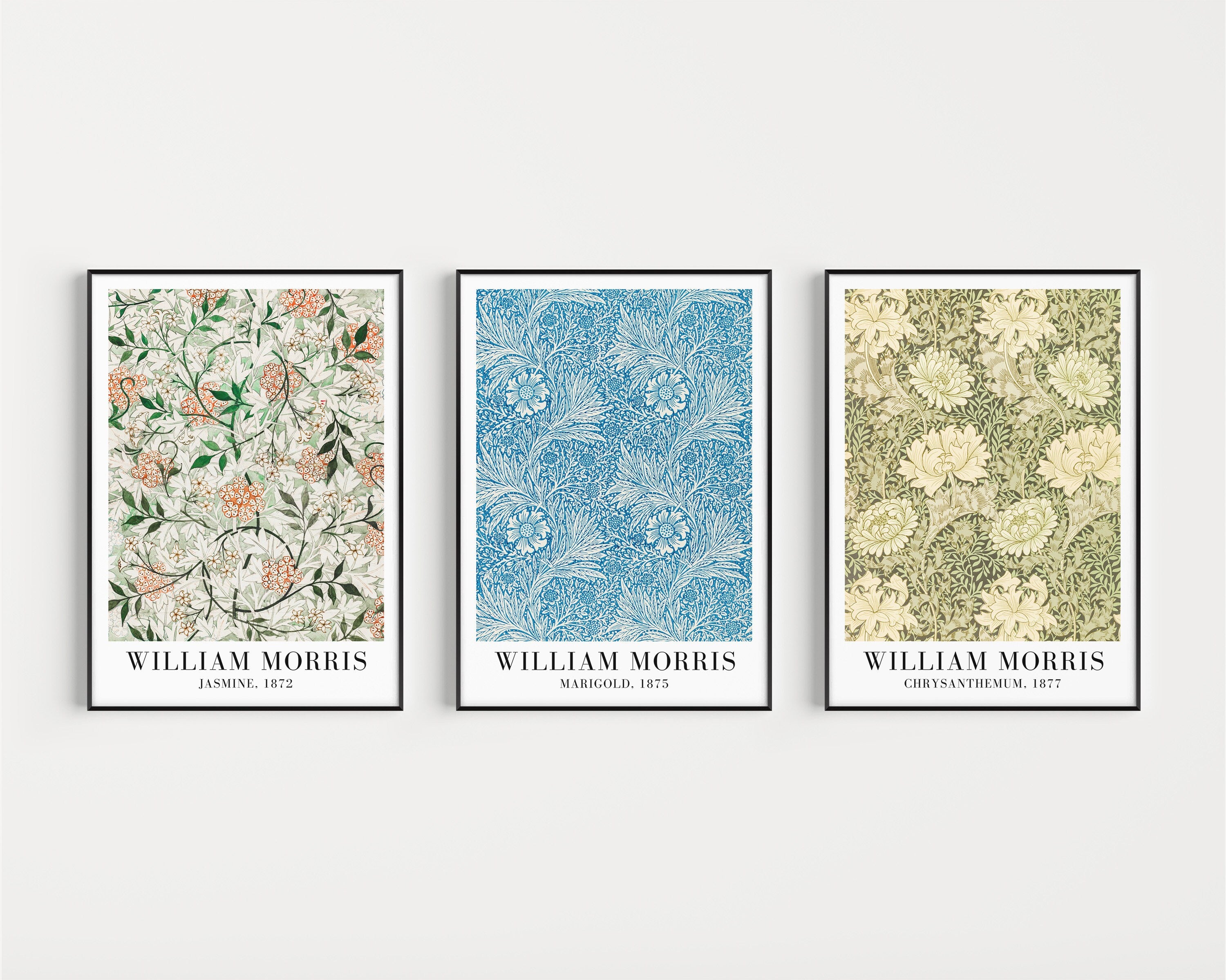 William Morris Prints Set of 3, Botanical Prints, Floral Prints