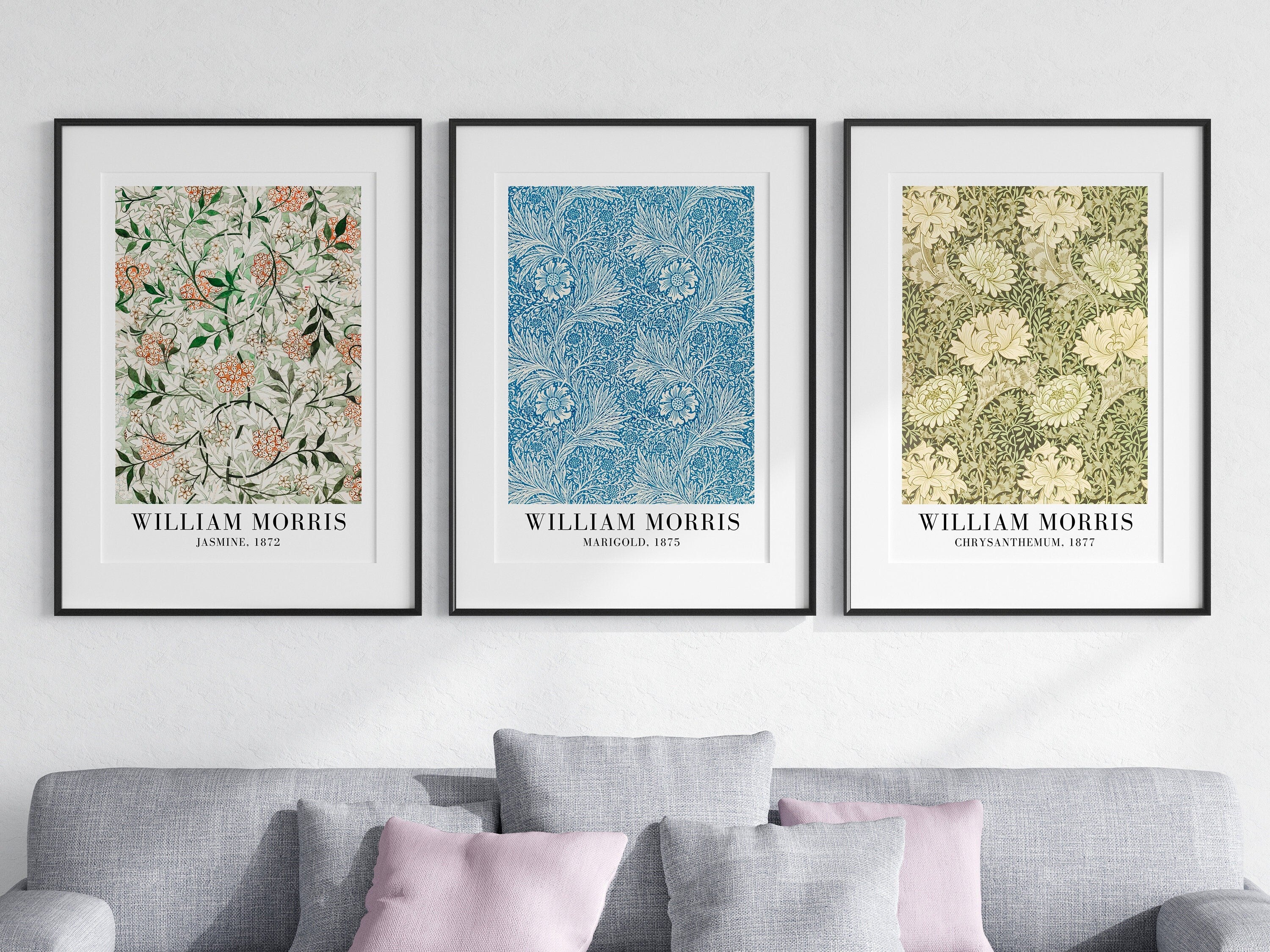 William Morris Prints Set of 3, Botanical Prints, Floral Prints