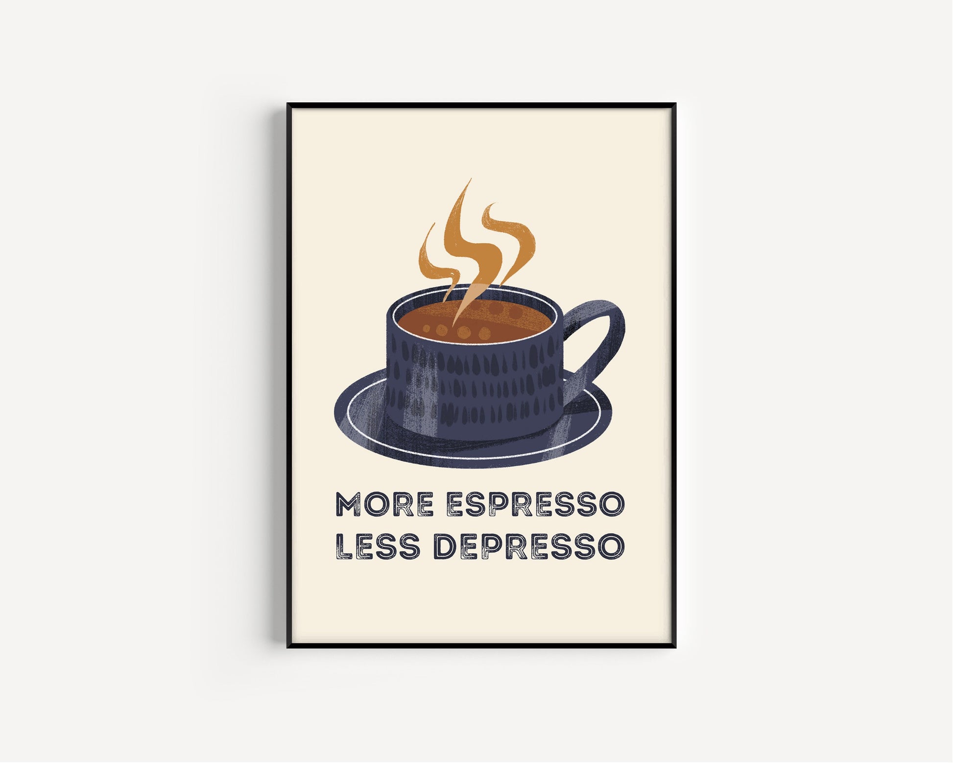 Retro Quote Wall Art Print, More Espresso Wall Décor, Coffee Art Print, Kitchen Wall Art, A5 A4 A3 Coffee Poster, Café Print, Colour Options