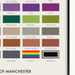 The Colours Of Manchester Print, City Of Manchester Print, Manchester, Manchester Print Unframed, A4 A3 A2, Manchester, Love Manchester