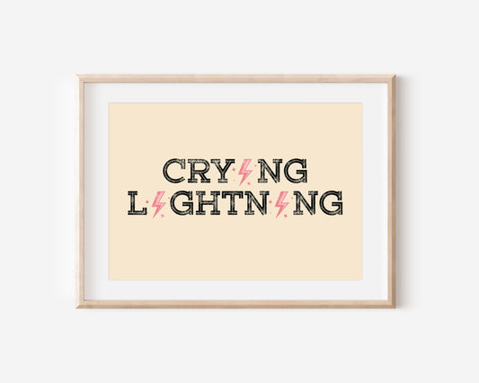 Crying Lightning Inspired Print, Lyrics Print, Music Print, Arctic Monkeys, Music Wall Art, Indie Music Print, Arctic Monkeys Inspired Print