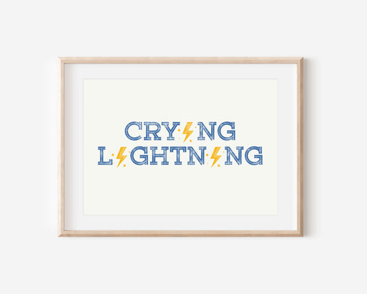 Crying Lightning Inspired Print, Lyrics Print, Music Print, Arctic Monkeys, Music Wall Art, Indie Music Print, Arctic Monkeys Inspired Print