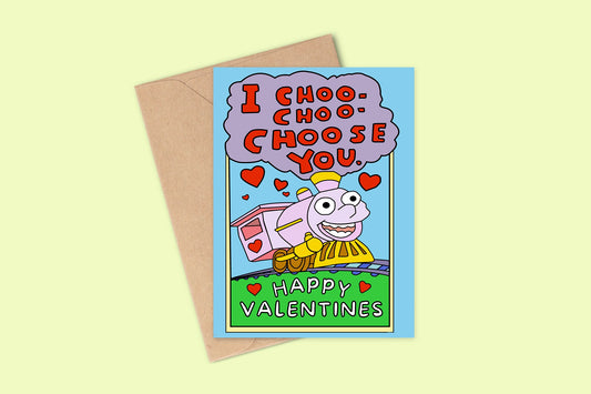 Funny Valentines Day Card For Him or Her, The Simpsons Inspired, Funny Card, Valentines card, Funny Valentines Cards, I Choo Choo Chose you