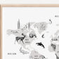 Animal World Map print, Kids Bedroom Print, Education print, World Map Print, Learning resources, Children's Room, Animal Illustrations